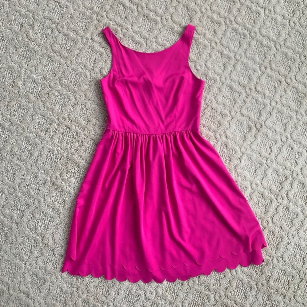 Eliza J Scalloped Pink Dress